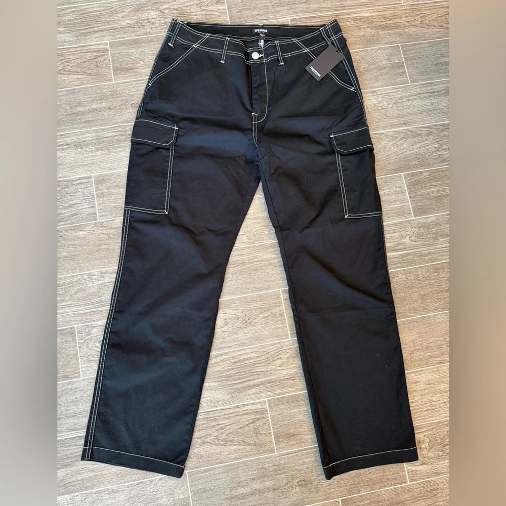 True Religion Black Cargo Pants